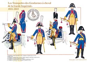 Les Trompettes des Gendarmes à cheval de la Garde Impériale, 1811-1815