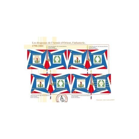 Les drapeaux de l'Armée d'Orient, l'infanterie, 1798-1801