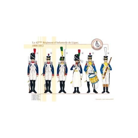 Le 42ème Régiment d'Infanterie de Ligne, 1808-1812
