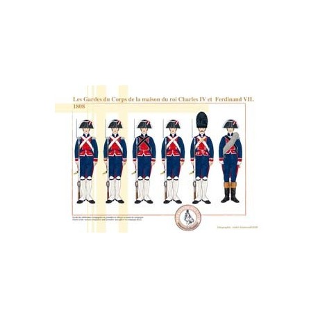 Les Gardes du Corps de la maison du roi Charles IV et Ferdinand VII, 1808