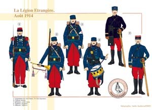 Soldat De Plomb Légion étrangère - Capitaine Du 2e RE 1900-1914, échelle 1/32 (60mm), Occasion