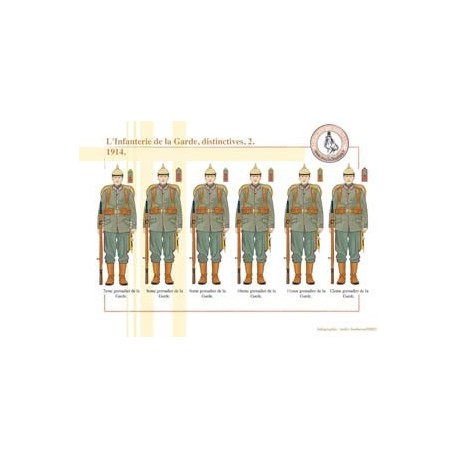 L'Infanterie de la Garde prussienne, distinctives (2), 1914