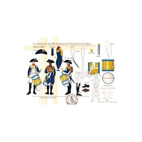 Die Trommel des französischen Infanterieregiments der 88. Linie, 1804-1806