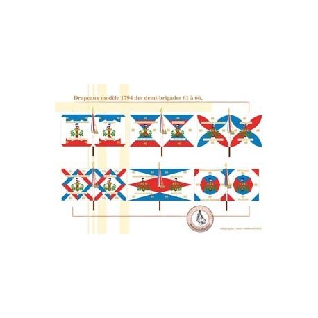 Modell 1794 Flaggen der Halbbrigaden 61 bis 66