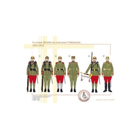 Das Reseda-Kleid im Prozess für die Infanterie, 1911-1912