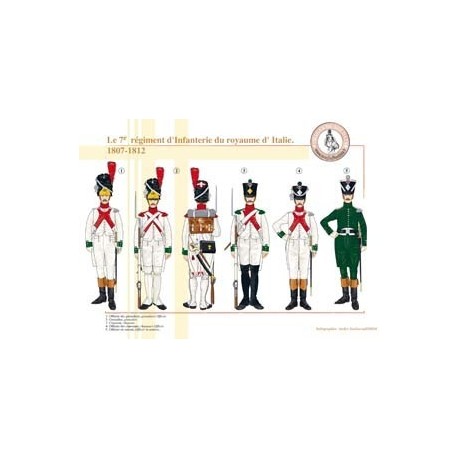 Das 7. Infanterieregiment des Königreichs Italien, 1807–1812