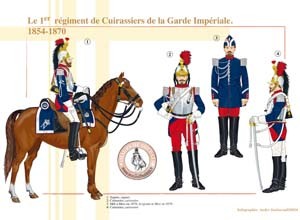 CUIRASSE DE CUIRASSIERS DE LA GARDE IMPÉRIALE, modèle 1854, Second Empire