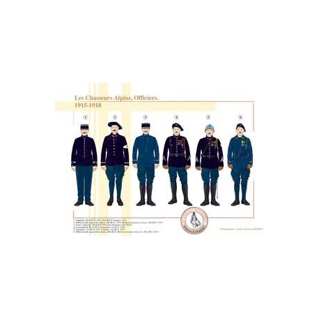 Die französischen Alpenjäger, Offiziere, 1915-1918