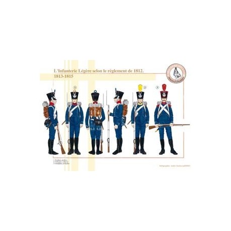 Die französische Leichte Infanterie gemäß den Statuten von 1812, 1813-1815