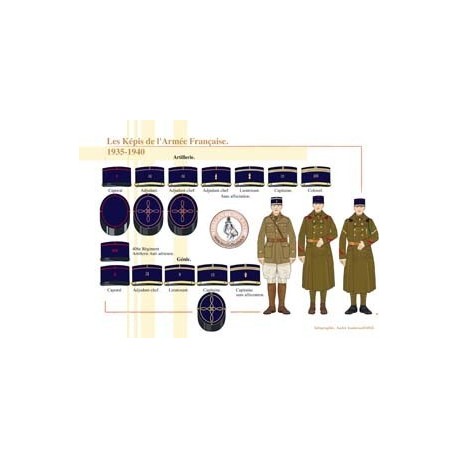 Die Mützen der französischen Armee, 1935-1940