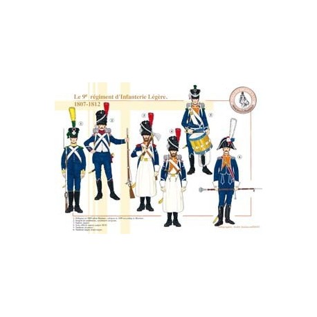 Das 9. französische leichte Infanterieregiment, 1807–1812