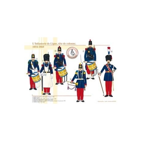 L'Infanterie de Ligne, tête de colonne, 1854-1860