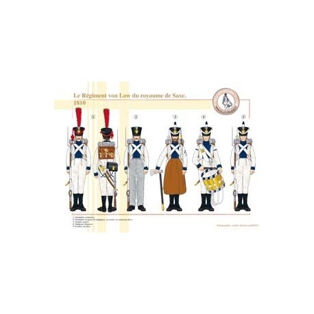 Das Regiment von Low des Königreichs Sachsen, 1810