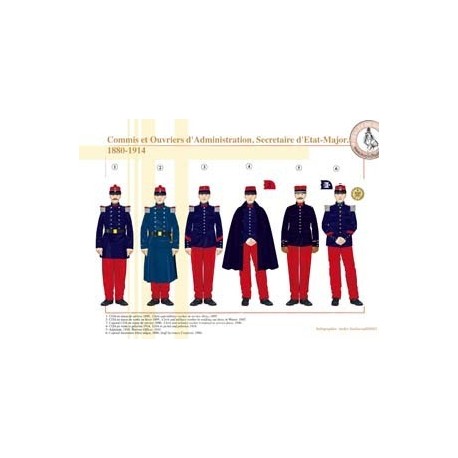 Verwaltungsangestellte und -arbeiter, Generalstabssekretär, 1880–1914