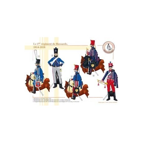 Das 1. Französische Husarenregiment, 1814–1818