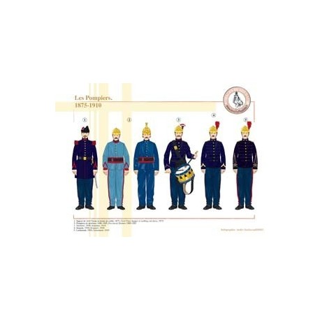Französische Feuerwehrleute, 1875-1910