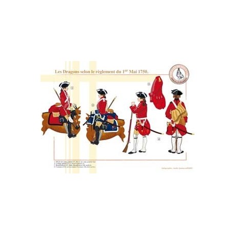 Die französischen Dragoner nach der Satzung vom 1. Mai 1750