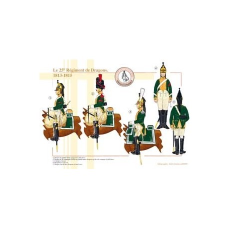 Das 25. französische Dragonerregiment, 1813–1815