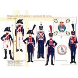 Régiment Leib Garde n°1 du duché de Hesse, 1800-1814