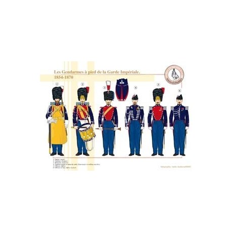 Les Gendarmes à pied de la Garde Impériale, 1854-1870