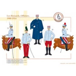 French Hussars, Officers, 1900-1914