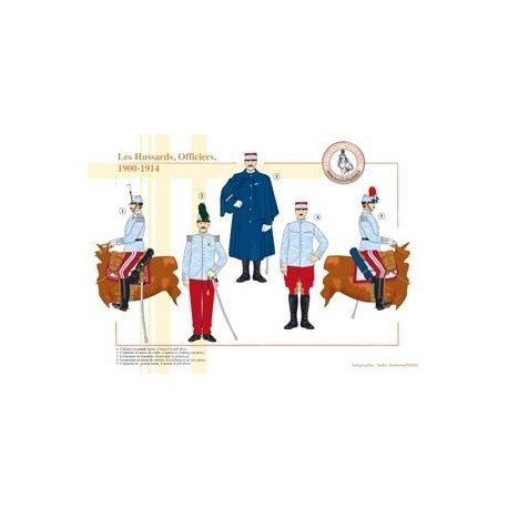 Les Hussards, Officiers, 1800-1914