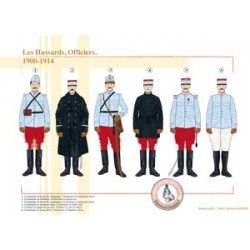 French Hussars, Officers, 1900-1914