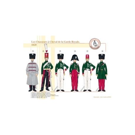 Die berittenen Jäger der französischen königlichen Garde, 1820