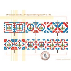 Drapeaux modèle 1794 des demi-brigades 97 à 102