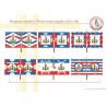 French Model 1794 flags of demi-brigades 103 to 108