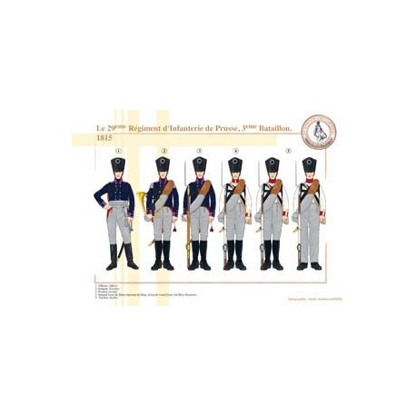 Le 29e Régiment d'Infanterie de Prusse, 3e Bataillon, 1815