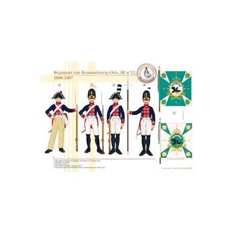 Régiment von Braunschweig-Oels, IR n°12, 1800-1807